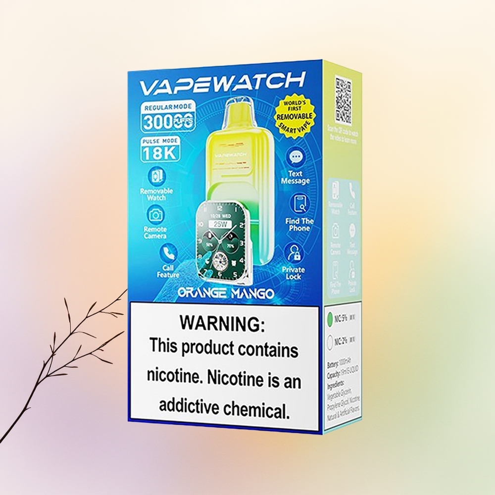 JNR VapeWatch 30000 مانجو برتقالي مع ملف مزدوج شبكي