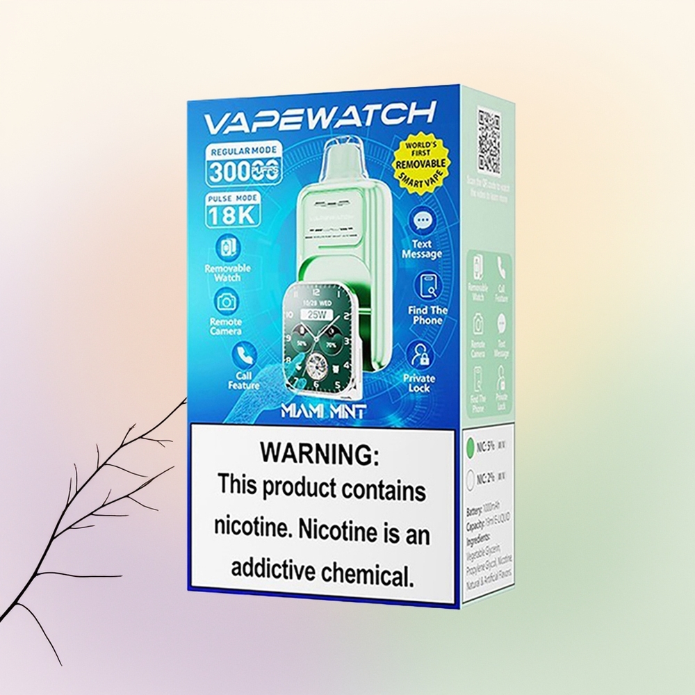 JNR VapeWatch 30000 منت ميامي المزدوج شبكة سريع الشحن