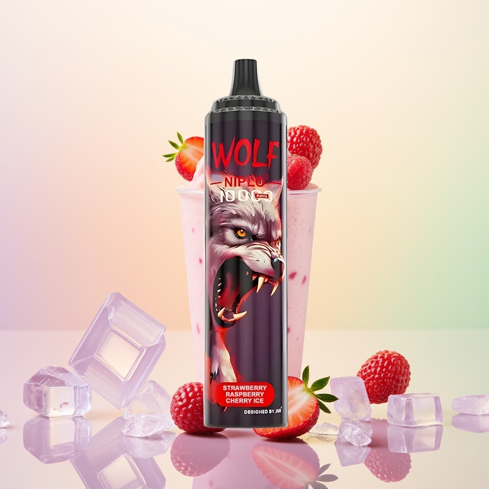 JNR Wolf Niplo 10000 آيس الفراولة التوت الكرز بشاحن سريع