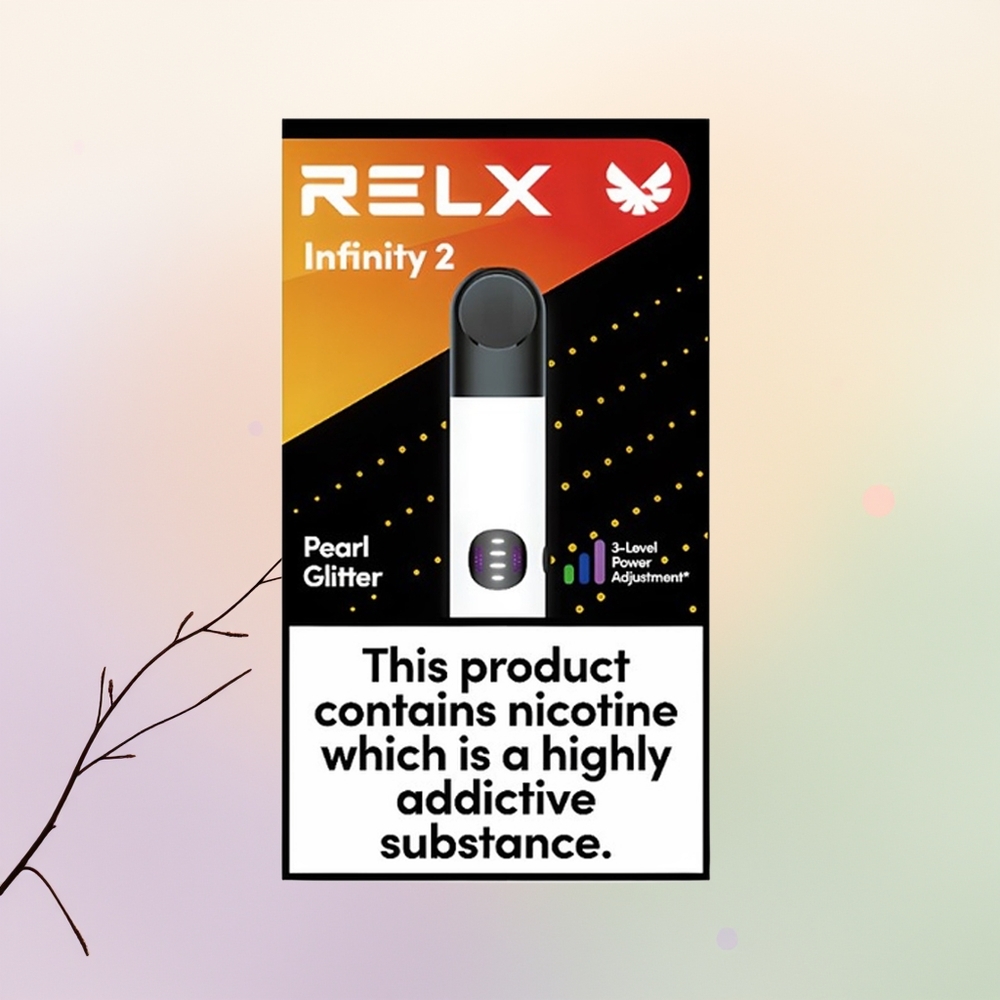 Relx Infinity 2 Vape Device مسحوق اللؤلؤ مع سعة 19 مل