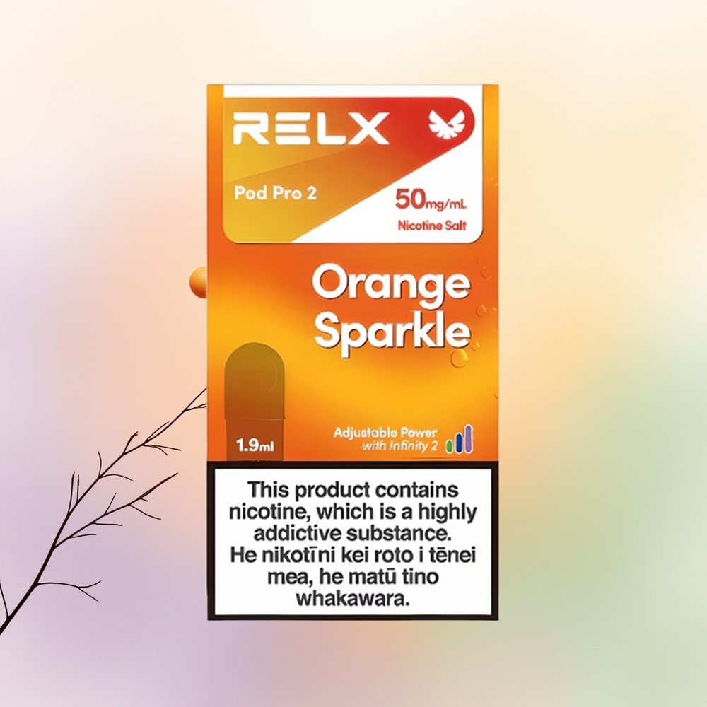 Relx Pod Pro 2 Vape Device برتقالي لامع - 19 مل - 3 مستويات