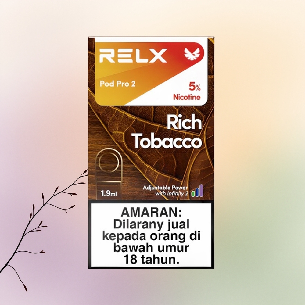 Relx Pod Pro 2 Vape Device تبغ الغني - 19 مل - 2 حبات/عبوة - أوضاع متعددة