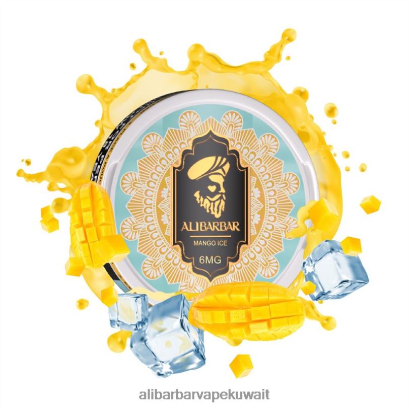 Alibarbar Vape Nicotine - جليد المانجو 4T8VD87 Alibarbar أكياس النيكوتين