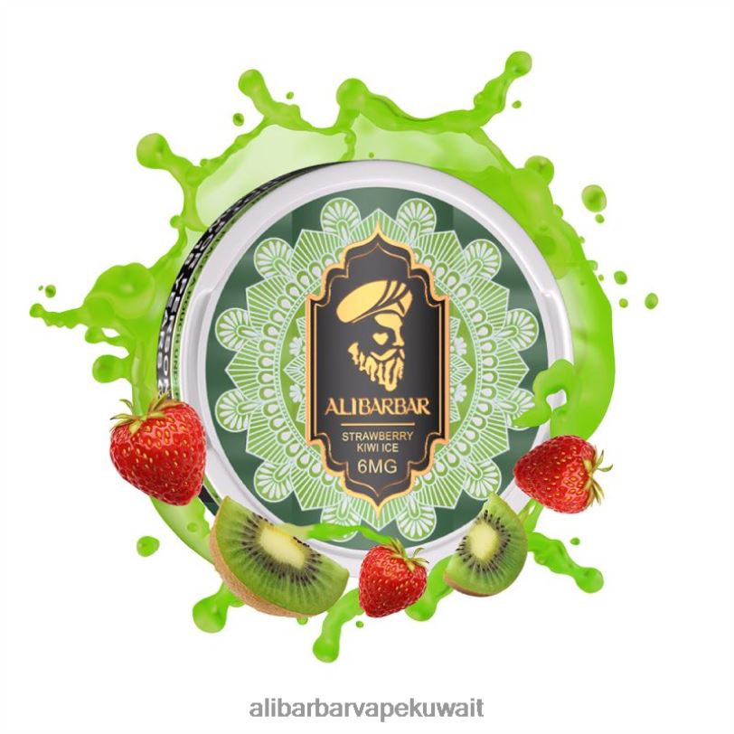 Alibarbar Vape Review - ثلج فراولة كيوي 4T8VD91 Alibarbar أكياس النيكوتين