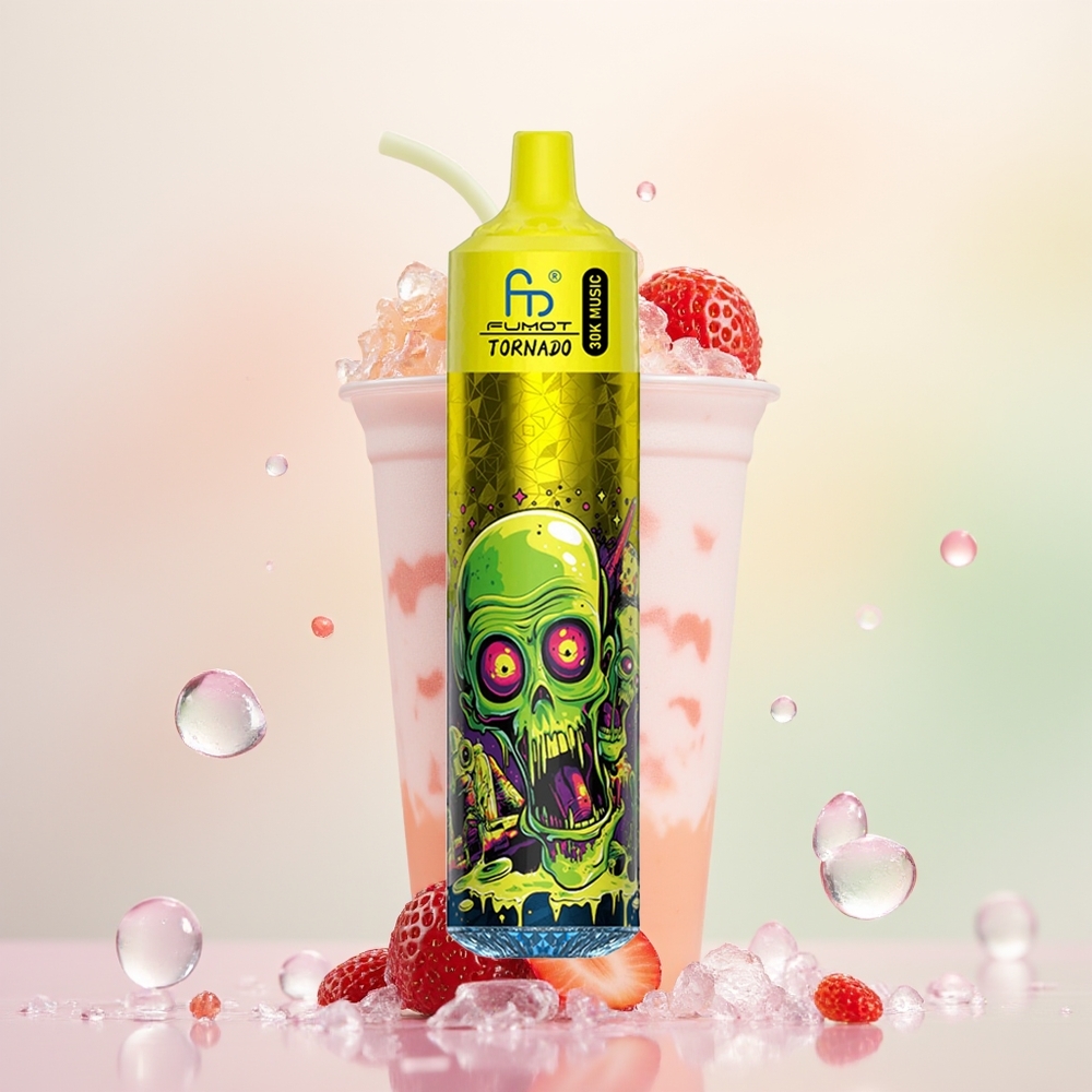 Fumot Randm Tornado 30000 آيس كريم الفراولة مع شاشة LED
