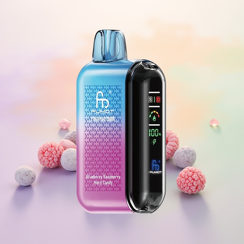 Fumot Tornado 20000 حلوى التوت البري والتوت الأحمر الصلبة ذات البطارية القابلة لإعادة الشحن