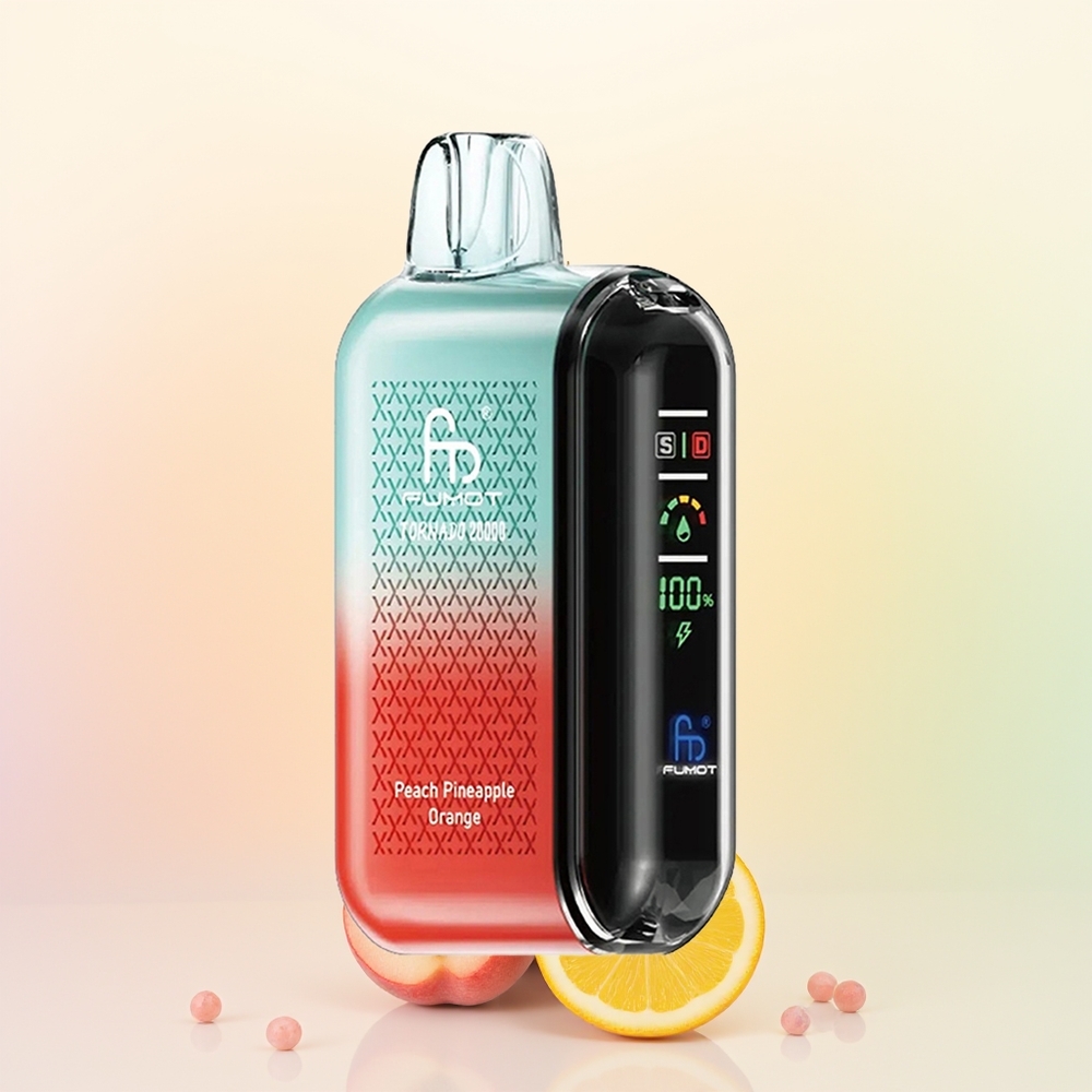 Fumot Tornado 20000 خوخ أناناس برتقال مع بطارية قابلة للشحن