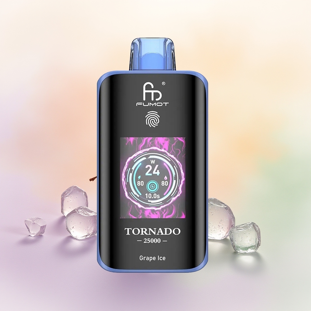 Fumot Tornado 25000 عنب الجليد مع شاشة عالية الدقة