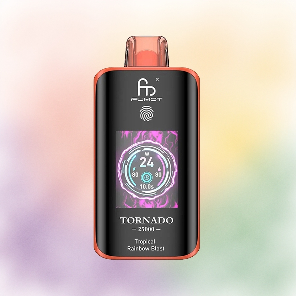 Fumot Tornado 25000 انفجار قوس قزح الاستوائي مع شاشة عالية الدقة