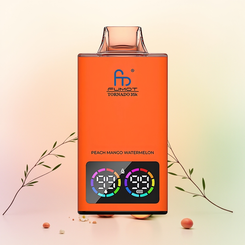 Fumot Tornado 35000 خوخ مانجو بطيخ مع إضاءة متغيرة