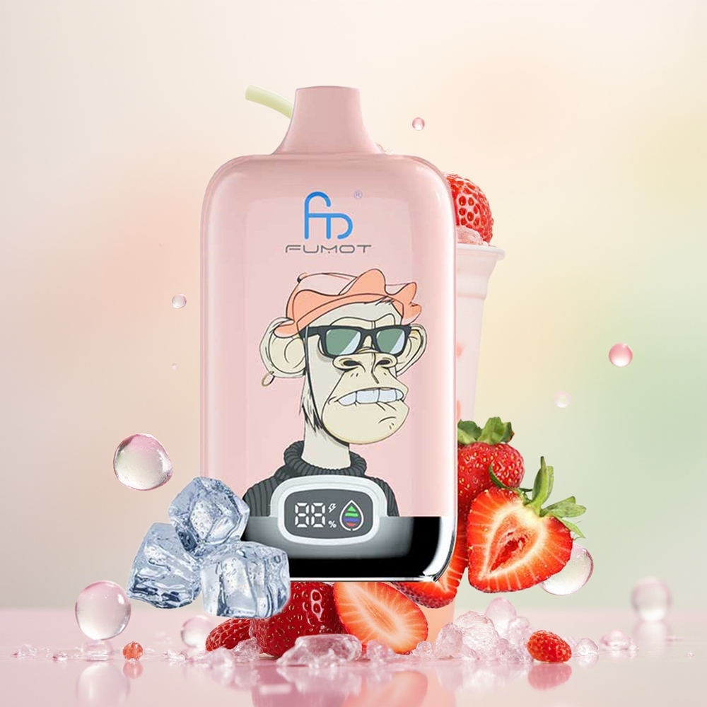 Fumot Tornado Digital Box 12000 فراولة آيس مشبك شبكي