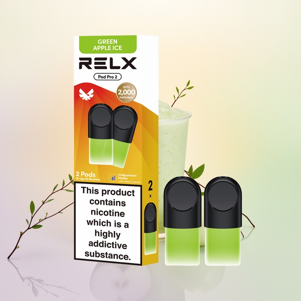 Relx Pod Pro 2 Vape Device تفاح أخضر جليدي - 1.9 مل / أوضاع 3