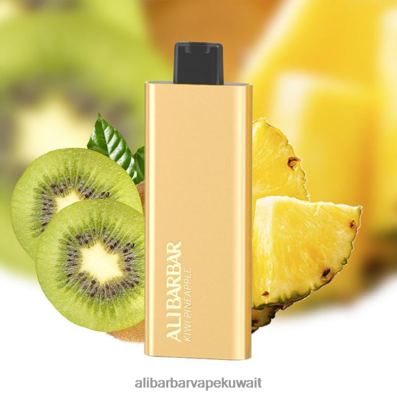 Alibarbar Vape Nicotine - كيوي وأناناس 4T8VD57 Alibarbar Pandora 7000 سيجارة يمكن التخلص منها